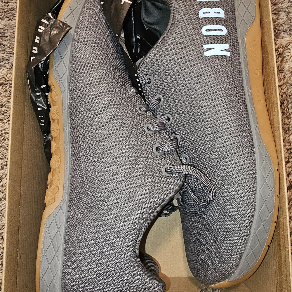 NOBULL Gray Athletic Shoes with Brown Sole